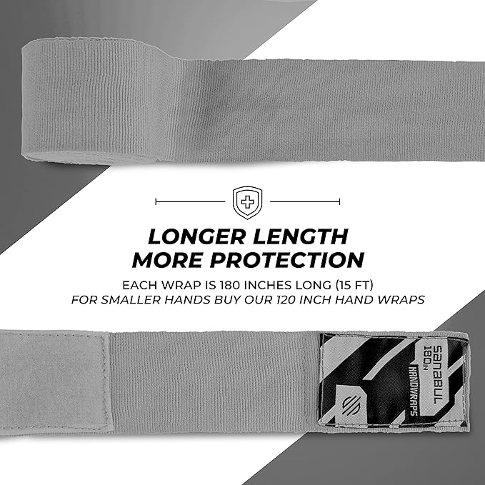 Sanabul Elastic 180 inch Boxing Hand Wraps for Boxing Gloves Muay Thai Kickboxing MMA Wraps for Men & Women