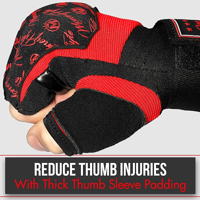 Quick Gel Boxing Wraps Under Boxing Gloves - Kickboxing MMA Muay Thai - Fist, Knuckle, Wrist Wrap Protection Inner Glove Hand Wraps - Men Women Kids