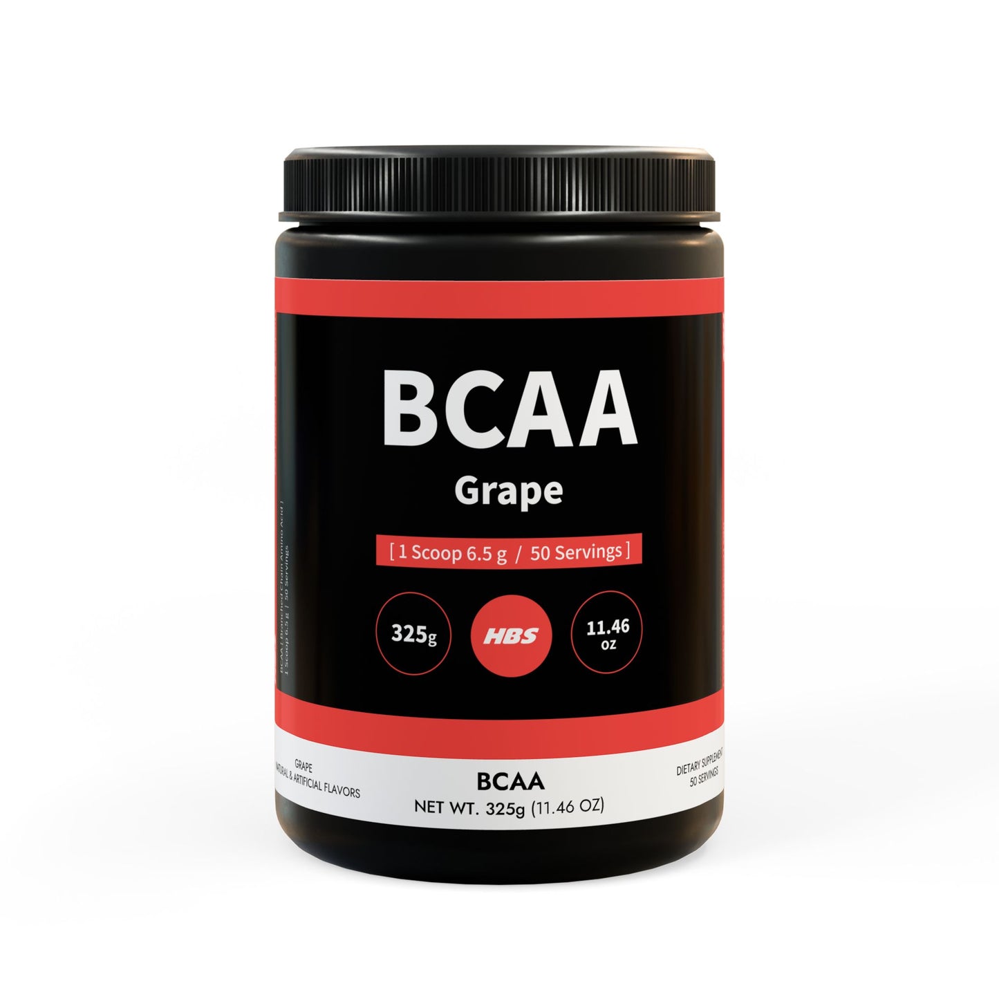 HBS, BCAA Supplement, Grape (325g, 11.46oz, 50 servings)