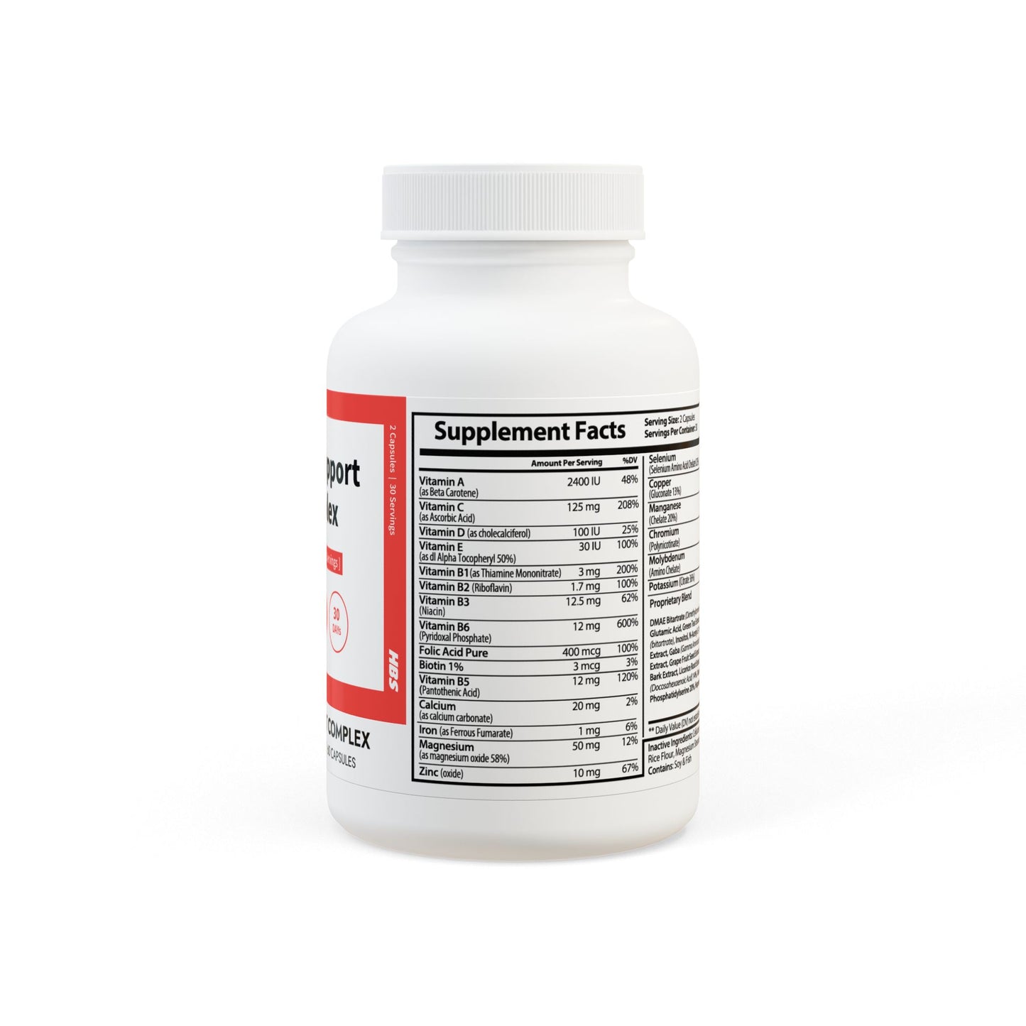 HBS, Brain Support Complex Supplement (60 Vegetable Capsules)