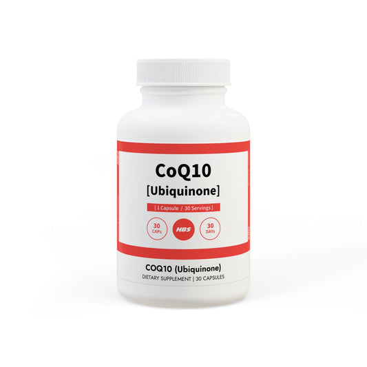 HBS, CoQ10 (Ubiquinone) Supplement (30 Vegetable Capsules)