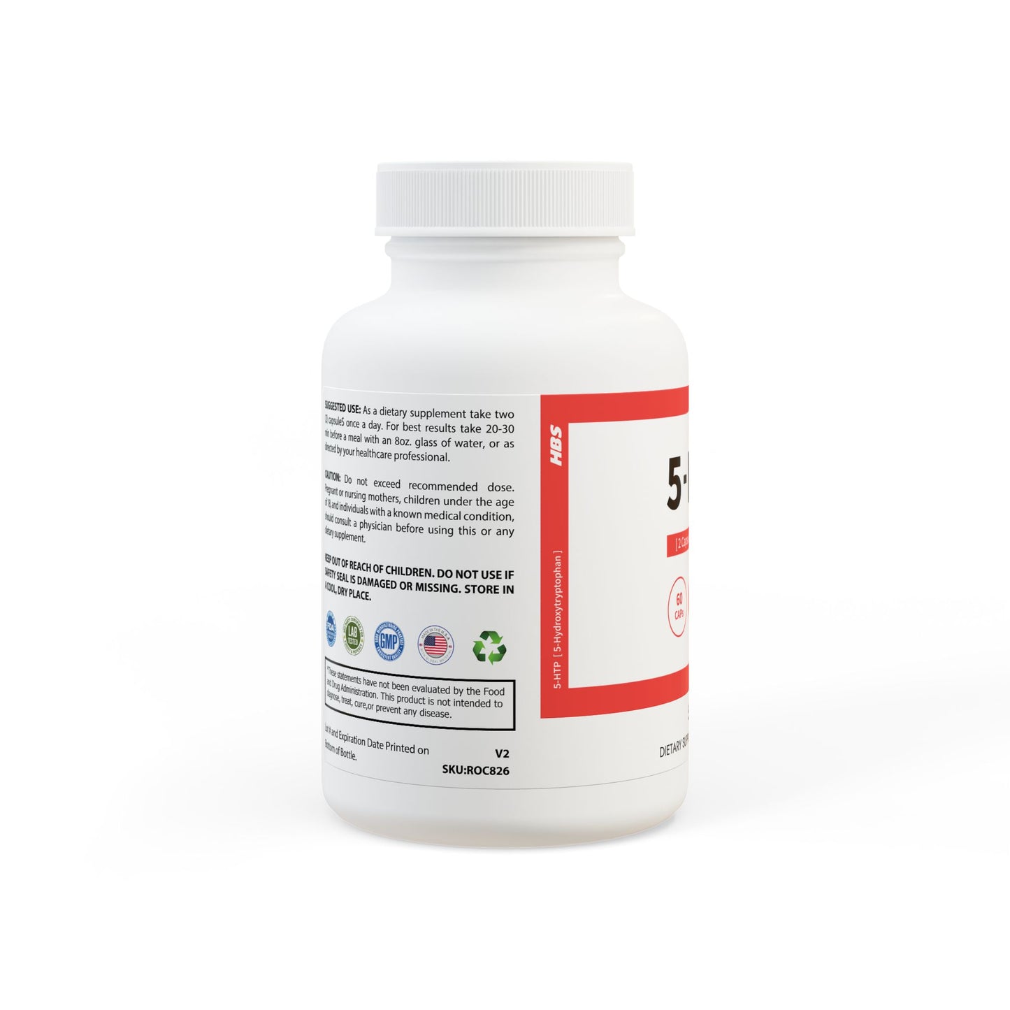 HBS, 5-HTP (5-Hydroxytryptophan) Supplement (60 Capsules)