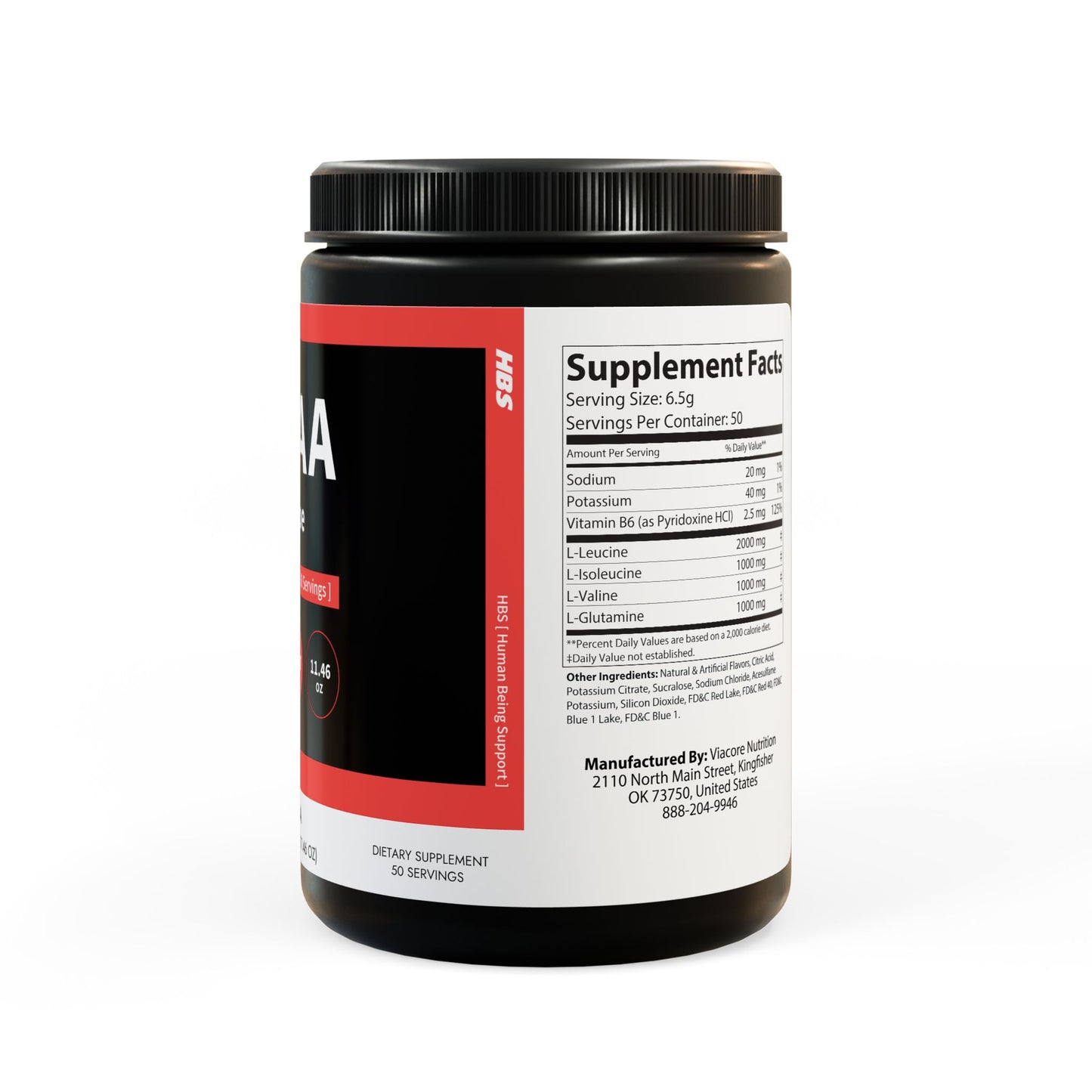 HBS, BCAA Supplement, Grape (325g, 11.46oz, 50 servings)