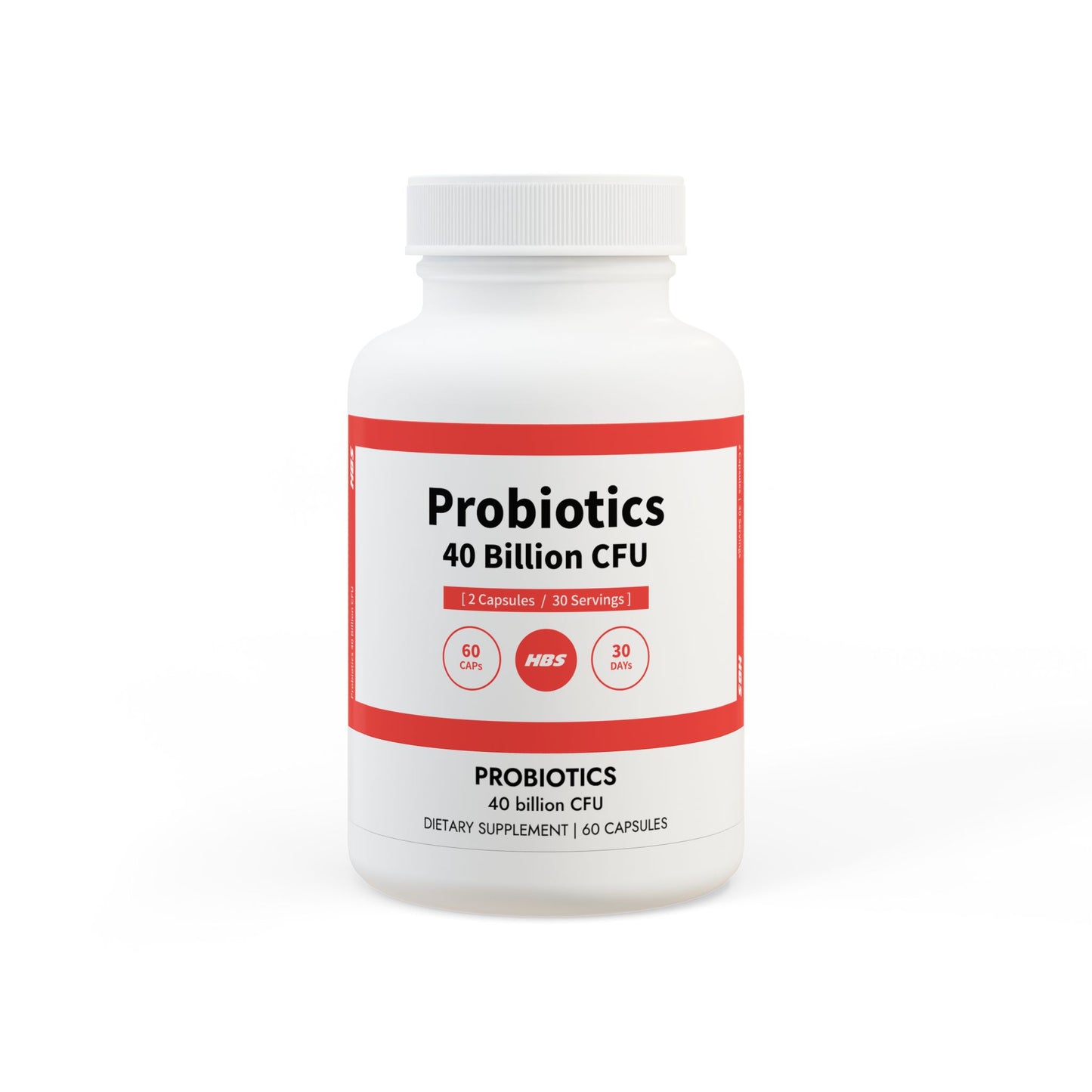 HBS, Probiotics Supplement (60 Vegetable Capsules)