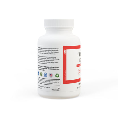 HBS, Vitamin K2 + D3 Supplement (60 Vegetable Capsules)