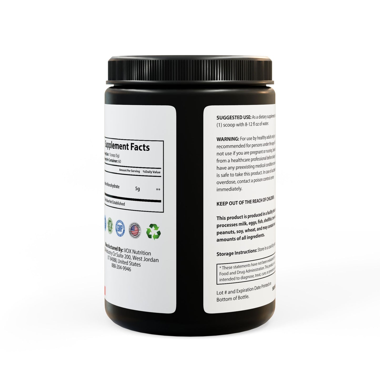 HBS, Creatine Monohydrate Supplement (300g, 10.58oz)