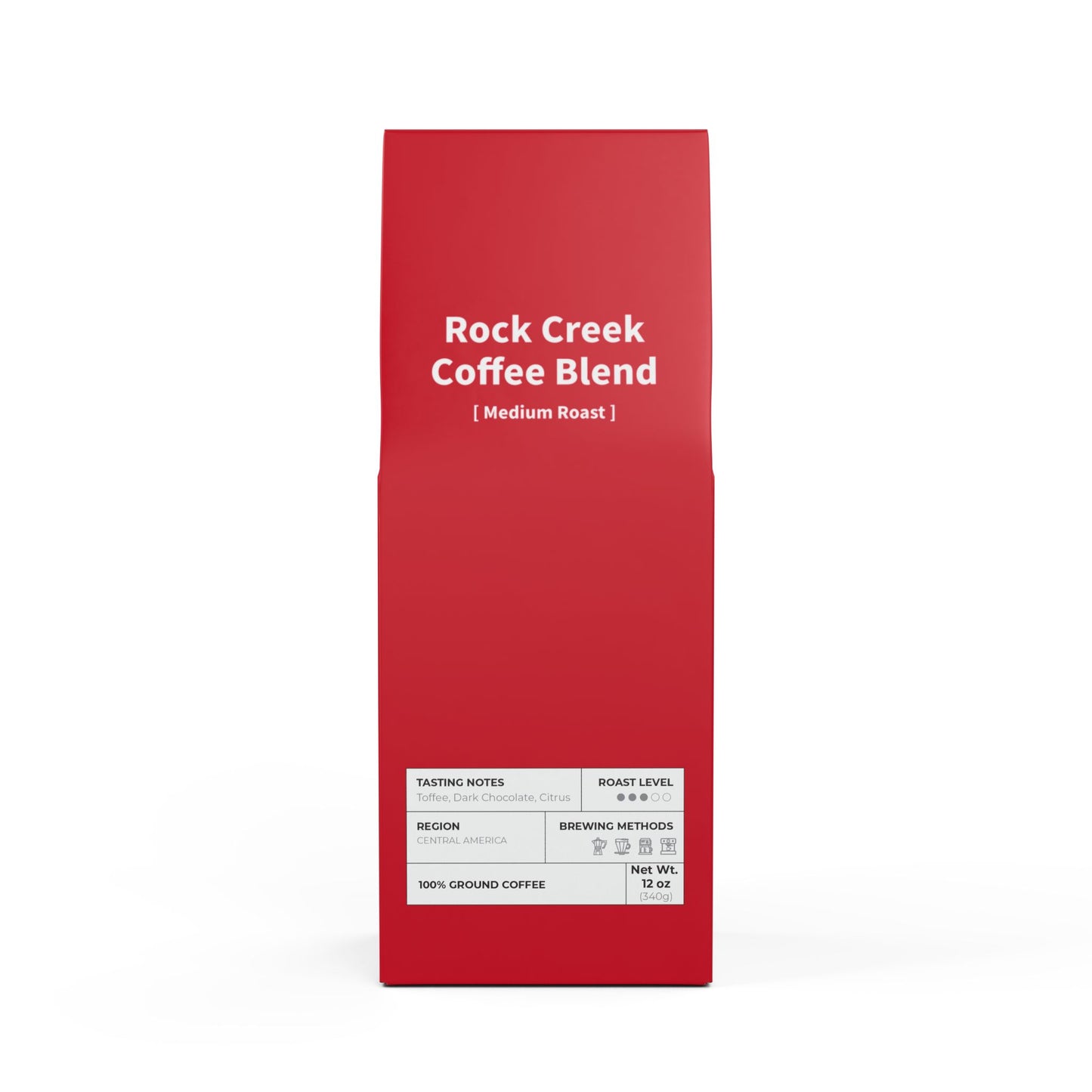 HBS, Rock Creek Coffee Blend (Medium Roast), Red Package