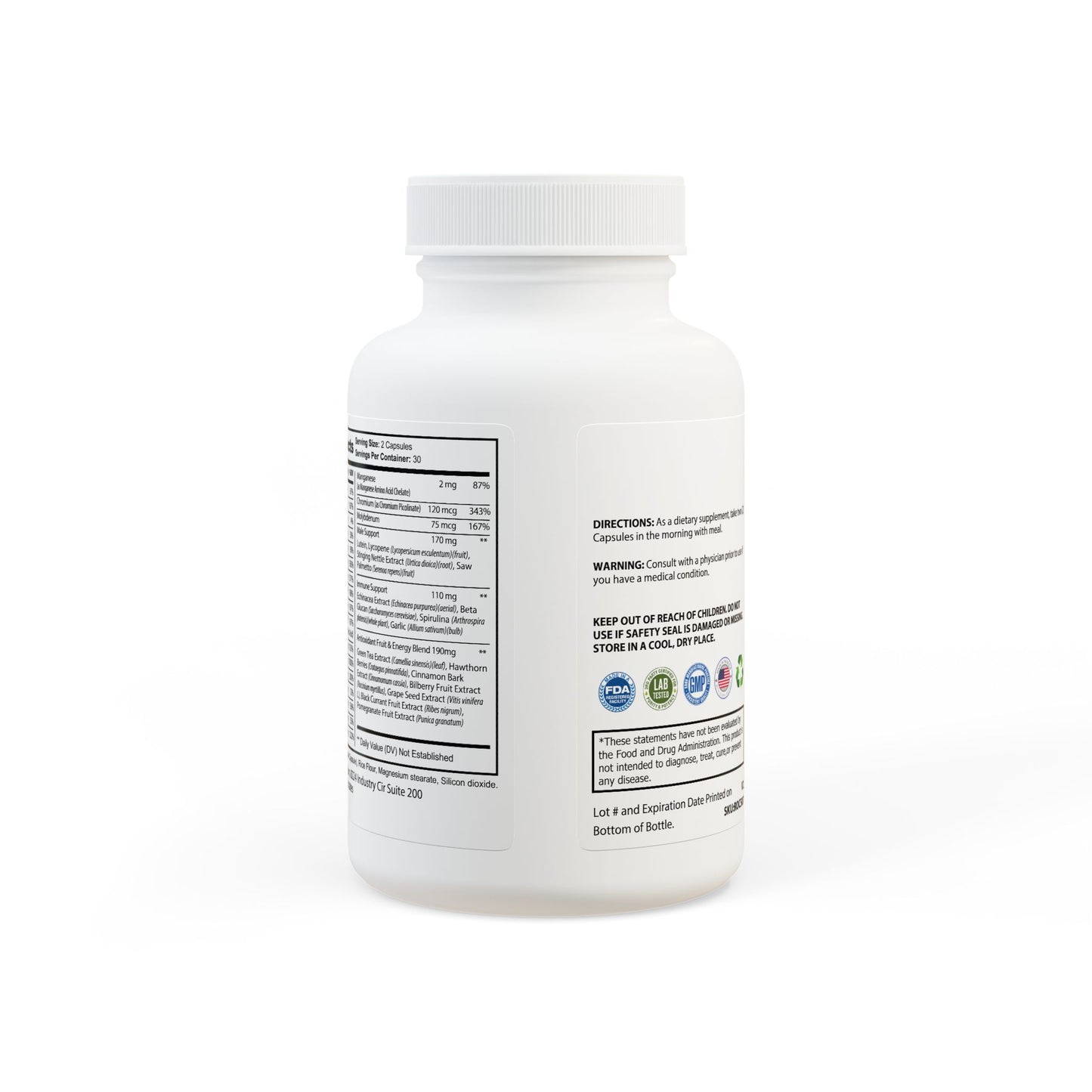 HBS, Multivitamin for Men Supplement (60 Vegetable Capsules)