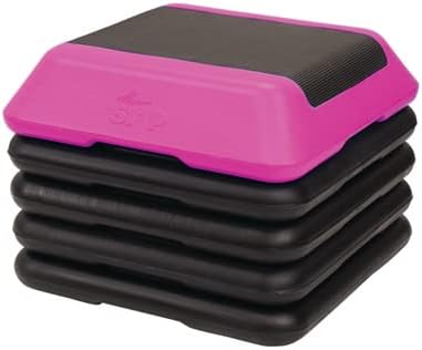 The Step Adjustable High Step Aerobic Platform 4 Risers,