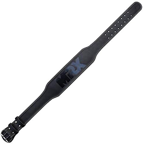 MRX Weight Lifting Belt Genuine Leather - 4 8mm Thick