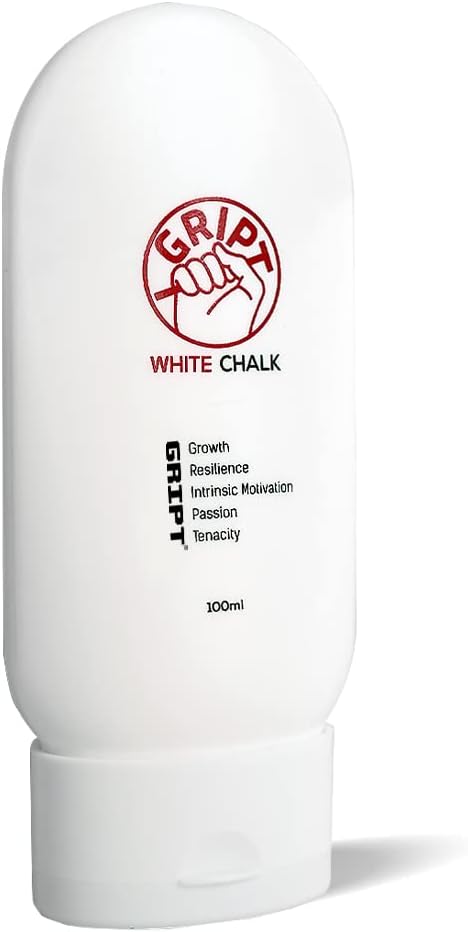 GRIPT White Liquid Chalk Hand Grip Gym Weightlifting Rock Climbing Bouldering Gymnastics Crossfit Mess Less Sweat Resistant Long Lasting Professional Gel Chalk 100ml