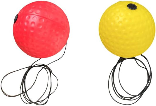 Boxing Reflex Ball, with Headgear and Reflective Elastic line, for strengthening The Body and Exercising Reaction Ability, Suitable for Teenagers - Black/red/Yellow