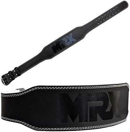MRX Weight Lifting Belt Genuine Leather - 4 8mm Thick