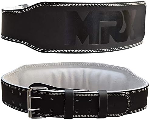MRX Weight Lifting Belt Genuine Leather - 4 8mm Thick