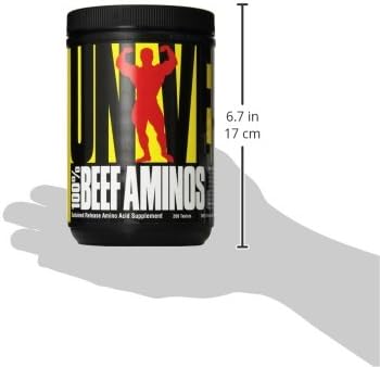Universal Nutrition - 100% Beef Aminos -3g of Beef Protein Isolate for Recovery and Growth - 200 Tabs