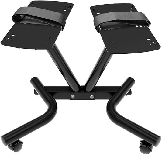 ATIVAFIT Adjustable Dumbbell Stand Fitness Dial Dumbbell Rack with Adjustable Belt for Home Gym Set