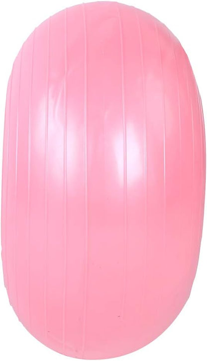 Yoga Ball - 50cm Exercise Ball - PVC Doughnut Shape - Yoga Ball Chair - Balance Trainer - Thicken Anti-Explosion Inflatable Seating Exercise - for Office & Home & Gym