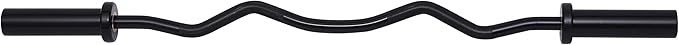 Signature Fitness Olympic Super Curl Barbell Curl Bar