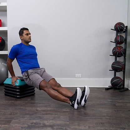 The Step Adjustable High Step Aerobic Platform 4 Risers,
