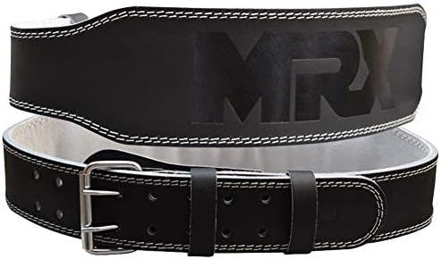MRX Weight Lifting Belt Genuine Leather - 4 8mm Thick