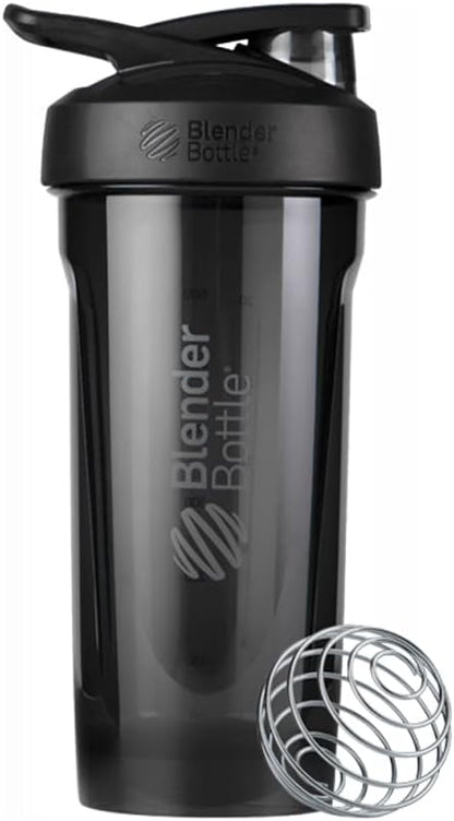 BlenderBottle Strada Shaker Cup Perfect for Protein Shakes and Pre Workout, 28-Ounce, Black