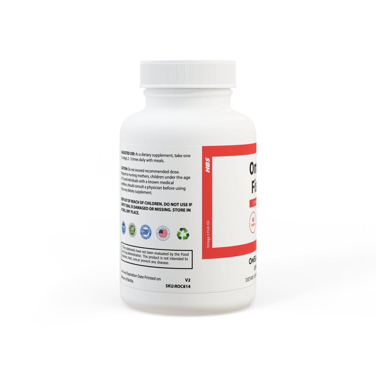 HBS, Omega 3 Fish Oil Supplement (60 Softgels)
