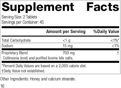 Standard Process Cholacol - Gallbladder Support Supplement - Fat Digestion Supplement for Digestive Health & Bile Support - Gluten-Free, Non-Dairy & Non-Soy - 90 Tablets