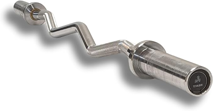 HulkFit 48 Inch EZ Curl Bar Barbell 2 Inch