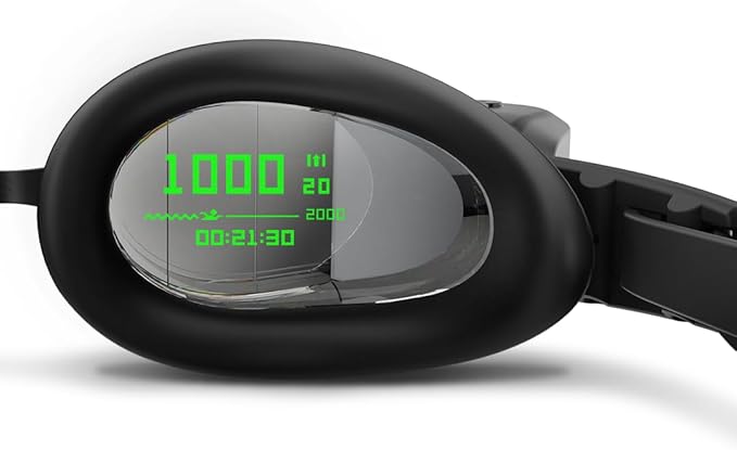 Holoswim 2 Pro Smart Swim Goggles Anti-fog AR Display, Real-time Metrics, Fitness Tracker, Apple/Garmin Compatible, AI-Powered Analysis and Workout Plan Pool/Open-Water Compatible