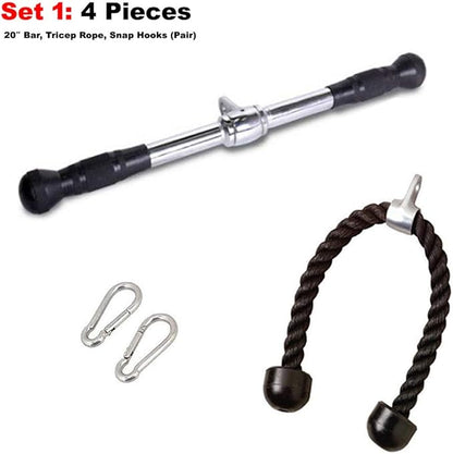 FITNESS MANIAC Strength Training Gym Accessories Home Gym Cable Attachments Exercise Machine Equipment Pull Press Down Accessory
