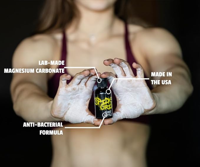 SPIDER CHALK 2oz Liquid Chalk for Gym, Weightlifting, Rock Climbing, Powerlifting. No Mess, Skin Friendly, Lab-Grade, Safe Ingredients, Made in The USA