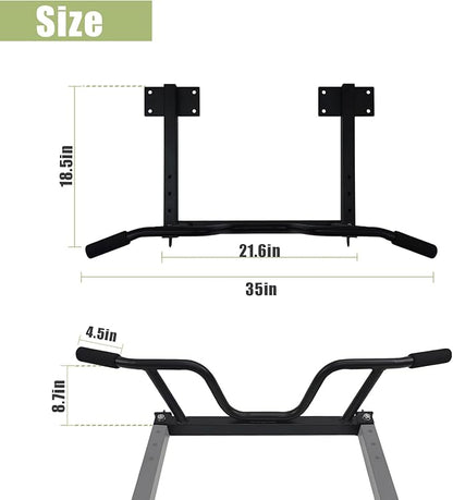 Wall Mounted Pull up Bar Multifunctional Chin up 440 Lbs…
