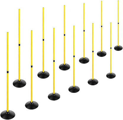 TNZMART 4.9FT Training Agility Poles Detachable Soccer Training
