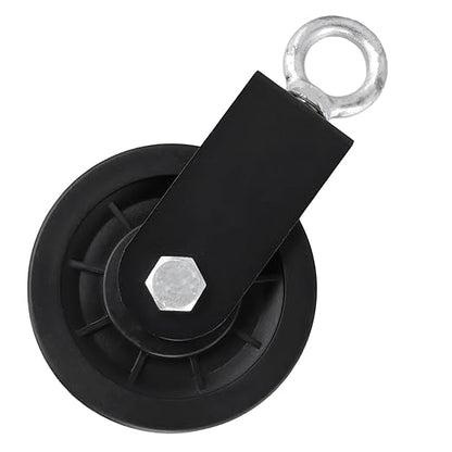 4 Pack 3.5 Inch/90mm Pulley Cable Wheel, 360 Degree Detachable Rotation Traction Wheel, Heavy Duty Fitness Pulley Wheel for Gym Pulley System Equipment,Traction Wire Ropes