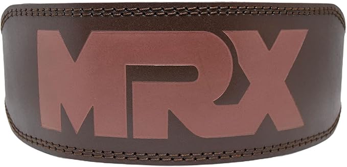 MRX Weight Lifting Belt Genuine Leather - 4 8mm Thick