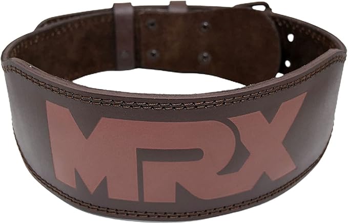 MRX Weight Lifting Belt Genuine Leather - 4 8mm Thick
