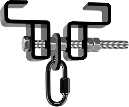 SELEWARE Heavy Duty Steel Beam Clamp, Heavy Bag Mount, Punching Bag Hanger Heavy Duty Holder for Boxing, Muay Thai and MMA Training (with Carabiner)
