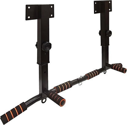 BESTHLS Wall Mounted Pull Up Bar and Dip Station 440 Lbs