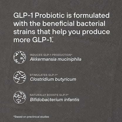 60 PCS GLP-1 Probiotic - AFU Multi-Strain Probiotic + Prebiotic, Naturally Support GLP-1 Production & Curb Appetite, Delayed Release, Third-Party Tested, for Men & Women (60 Capsules, 1-Pack)-T52