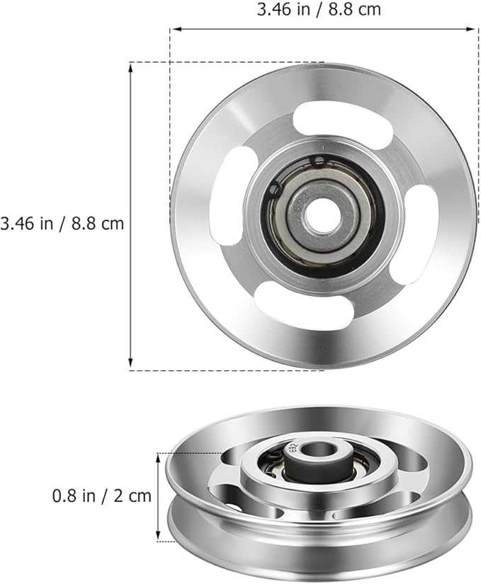balacoo 6pcs Aluminum Alloy Tec Weight Lifting Accessories Gym Equipment Accessories Workout Equipment Accessories Exercise Pulley Ball Bearings Gym Replacement Parts