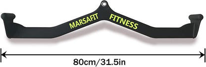 Home Gym Fitness Rowing T-bar V-bar Pulley Cable Machine Attachments, Bicep Curl Tricep Lat pulldown Bar Back Strength Training Handle Grips Lat Pull Down Bar Press Down Exercises