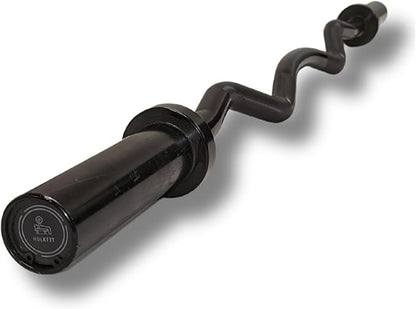 HulkFit 48 Inch EZ Curl Bar Barbell 2 Inch