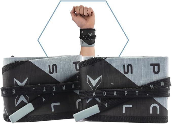 PICSIL Adjustable Wrist Support, Premium Fabric Weightlifting and Yoga Sweat Bands for Gym, for Women and Men, 1 Pair