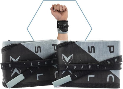 PICSIL Adjustable Wrist Support, Premium Fabric Weightlifting and Yoga Sweat Bands for Gym, for Women and Men, 1 Pair