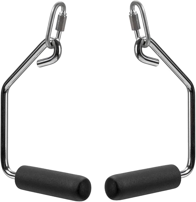 Open Ended Chrome Grip Handles Replacement for Total Gym Home Workout Machines 2000, 2200, 2500, 3000, 3000XL, XL, XLS - Gym Accessories Handles Compatible with Supra, Electra, FIT Models - 1 Pair