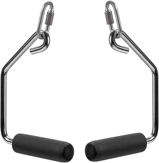Open Ended Chrome Grip Handles Replacement for Total Gym Home Workout Machines 2000, 2200, 2500, 3000, 3000XL, XL, XLS - Gym Accessories Handles Compatible with Supra, Electra, FIT Models - 1 Pair
