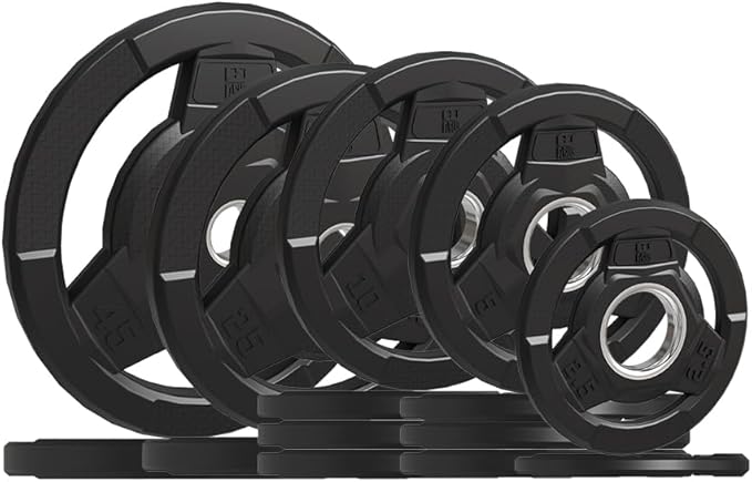 Weight Plate 2-Inch Rubber Coated Olympic Grip Plate 2.5/5/10/15/25/35/45 LB
