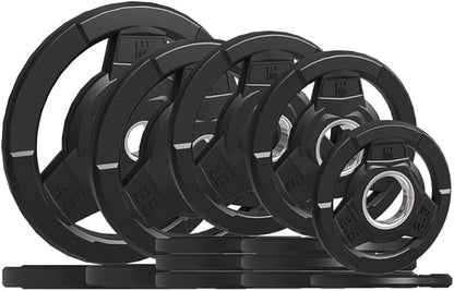 Weight Plate 2-Inch Rubber Coated Olympic Grip Plate 2.5/5/10/15/25/35/45 LB