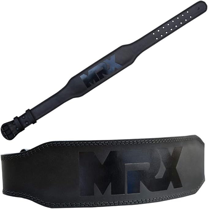 MRX Weight Lifting Belt Genuine Leather - 4 8mm Thick