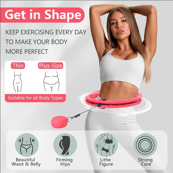 U1-28/30 Knots, Magnetic Lock Smart Weighted Hula Hoop